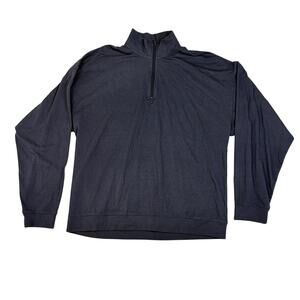 SKIMS Men's Cotton Jersey Quarter Zip Pullover Soot Gray Size L NWT Authentic